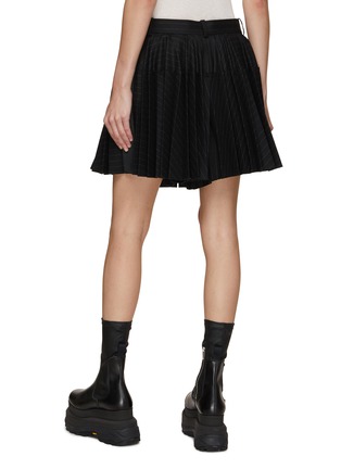 Back View - Click To Enlarge - SACAI - Pinstripe Pleated Mini Skirt With Integrated Shorts