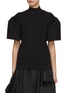 Main View - Click To Enlarge - SACAI - Puff Sleeve Suiting Knit Top