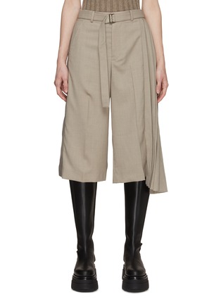Main View - Click To Enlarge - SACAI - Asymmetrical Side Pleat Culottes