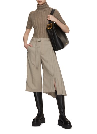 Figure View - Click To Enlarge - SACAI - Asymmetrical Side Pleat Culottes