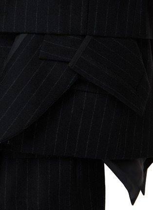  - SACAI - Deconstructed Chalk Stripe Single Breasted Blazer