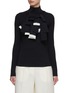 Main View - Click To Enlarge - SACAI - Detachable 3D Bow Ribbed Knit Top