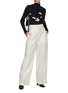Figure View - Click To Enlarge - SACAI - Detachable 3D Bow Ribbed Knit Top