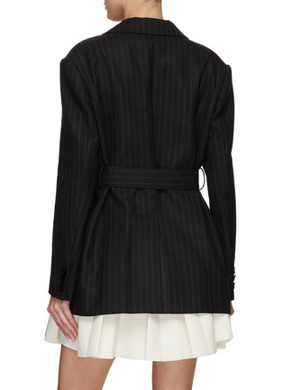 Back View - Click To Enlarge - SACAI - Pleated Dress Insert Tailored Jacket