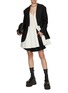 Figure View - Click To Enlarge - SACAI - Pleated Dress Insert Tailored Jacket