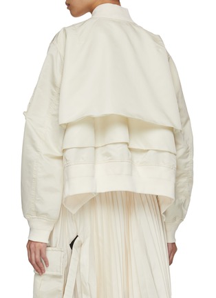 Back View - Click To Enlarge - SACAI - Tiered Cropped Bomber Jacket
