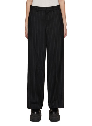 Main View - Click To Enlarge - SACAI - Chalk Stripe Belted Detail Suiting Pants