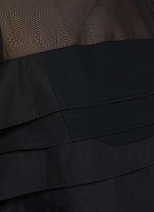  - SACAI - Tiered Chiffon Poplin Mix Top