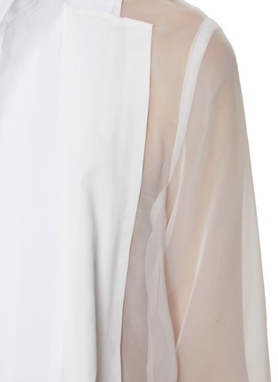  - SACAI - Asymmetric Chiffon Poplin Shirt