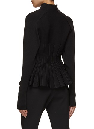 Back View - Click To Enlarge - BALMAIN - Basque Buttoned Knit Cardigan