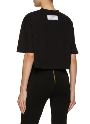 Back View - Click To Enlarge - BALMAIN - Jolie Madame Print Crop T-Shirt