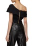Back View - Click To Enlarge - BALMAIN - Button Detailing Off Shoulder Cropped Top