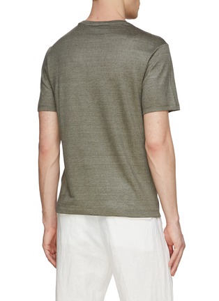 Back View - Click To Enlarge - PAUL & SHARK - Cotton Silk Blend T-Shirt