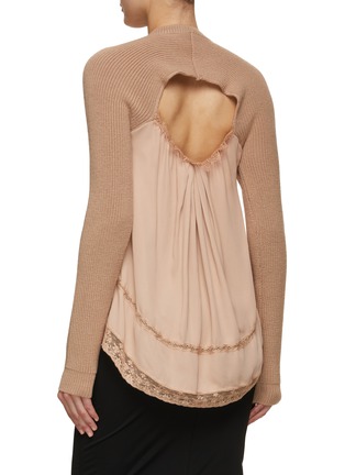 Back View - Click To Enlarge - N°21 - Sheer Back Cut Out Wool Sweater