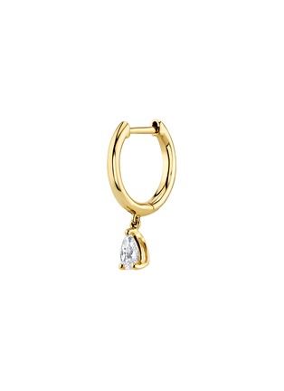 Main View - Click To Enlarge - ANITA KO - Huggie 18K Yellow Gold Diamond Hoop Single Earring