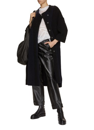 Figure View - Click To Enlarge - Y'S - Oversized Panelled Coat