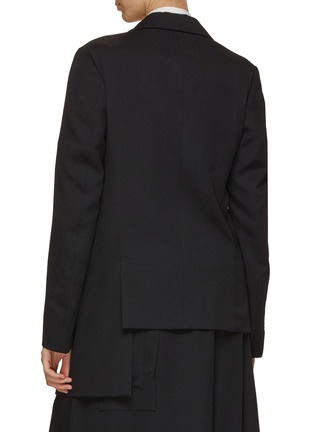 Back View - Click To Enlarge - Y'S - Slashed Front Notch Lapel Single Breasted Blazer