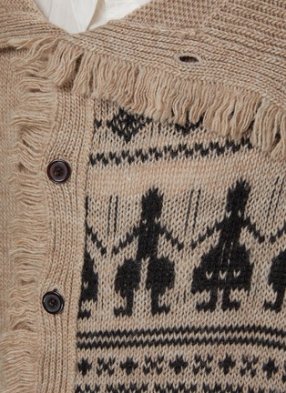  - Y'S - Fringed Rag Wool Knit Jacket