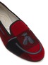 Detail View - Click To Enlarge - STUBBS & WOOTTON - Tassel Embroidered Check Loafers