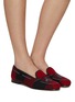 Figure View - Click To Enlarge - STUBBS & WOOTTON - Tassel Embroidered Check Loafers