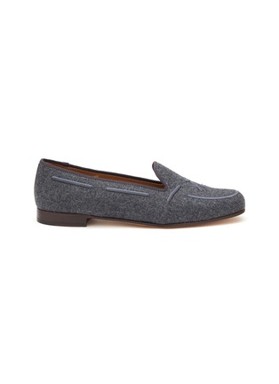 Main View - Click To Enlarge - STUBBS & WOOTTON - Tassel Embroidered Felt Loafers