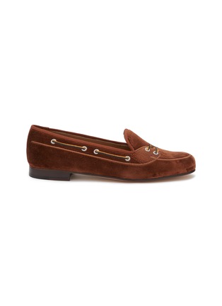 STUBBS & WOOTTON | Jetty Embroidered Velvet Boat Loafers