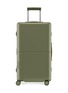 Main View - Click To Enlarge - JULY - Checked Trunk Suitcase — Matte Moss Green