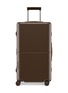 JULY Checked Trunk Suitcase — Matte Brown