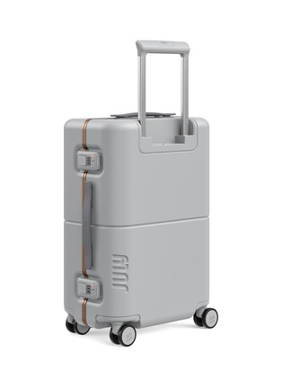 Back View - Click To Enlarge - JULY - Carry On Trunk — Matte Light Grey