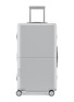 Main View - Click To Enlarge - JULY - Checked Trunk Suitcase — Matte Light Grey