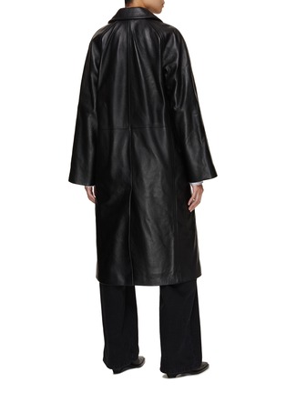 Back View - Click To Enlarge - TOTEME - Raglan Sleeve Leather Coat
