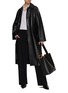 Figure View - Click To Enlarge - TOTEME - Raglan Sleeve Leather Coat