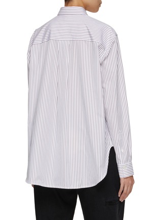 Back View - Click To Enlarge - TOTEME - Signature Striped Cotton Shirt