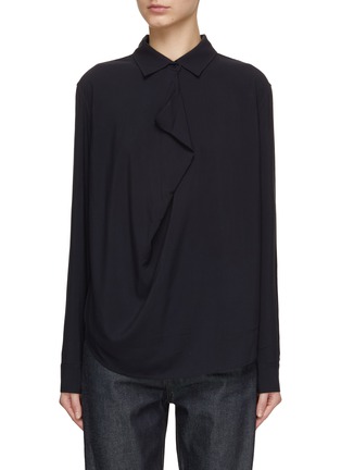 Main View - Click To Enlarge - TOTEME - Drape Front Shirt