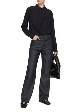 Figure View - Click To Enlarge - TOTEME - Drape Front Shirt