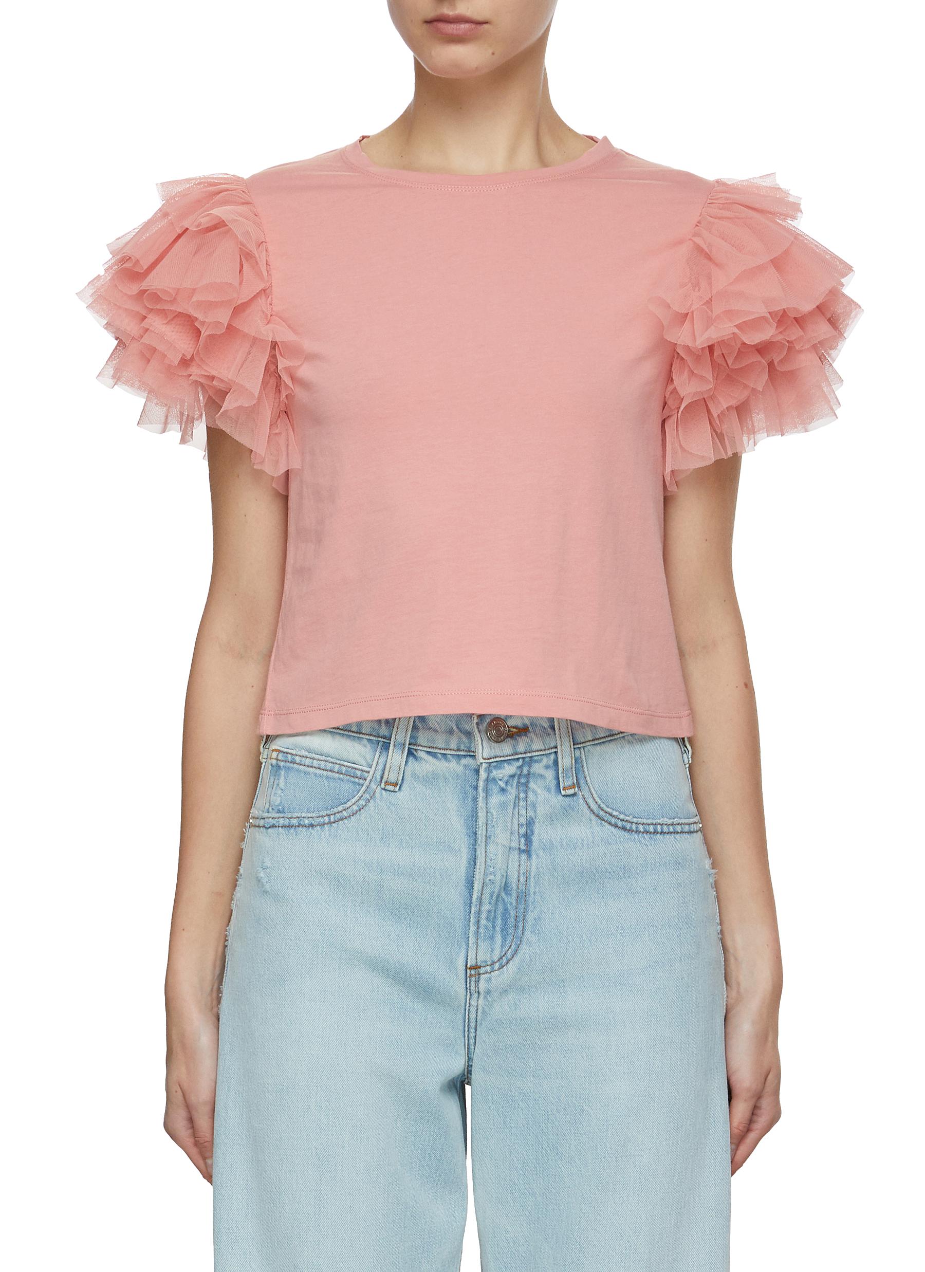 Rylyn Tulle Sleeves T-Shirt