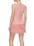 Back View - Click To Enlarge - ALICE & OLIVIA - Coley Feather Trim Mini Dress
