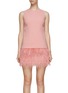 Main View - Click To Enlarge - ALICE & OLIVIA - Coley Feather Trim Mini Dress