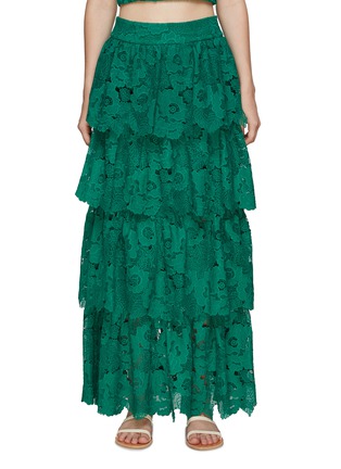 Main View - Click To Enlarge - ALICE & OLIVIA - Jia Lace Tiered Maxi Skirt