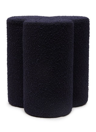 Main View - Click To Enlarge - POLSPOTTEN - Clover Stool Boucle — Dark Blue