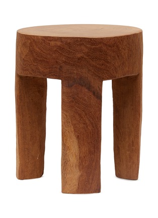 Main View - Click To Enlarge - POLSPOTTEN - Round Four Square Legs Stool — Cognac