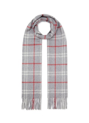COLOMBO | Fringed Check Cashmere Scarf