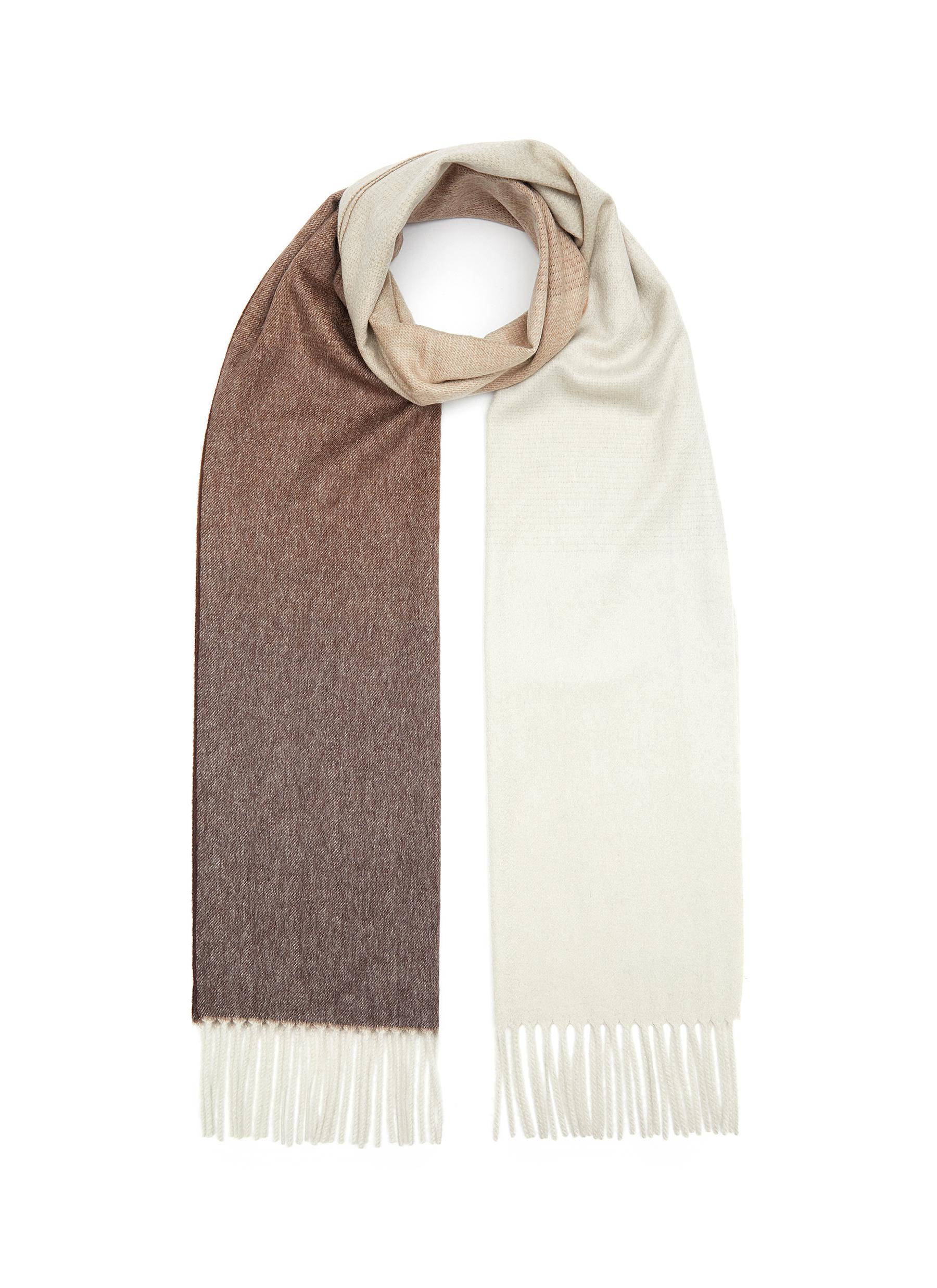 Fringed shop cashmere scarf