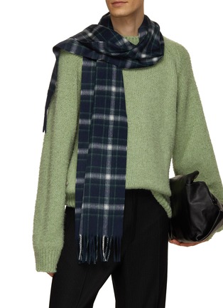 Figure View - Click To Enlarge - COLOMBO - Check Print Cashmere Scarf