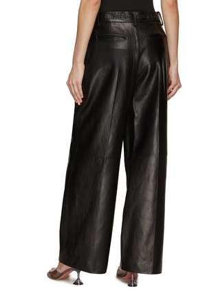 Back View - Click To Enlarge - ALEXANDERWANG - Embossed Logo Baggy Tailored Pants
