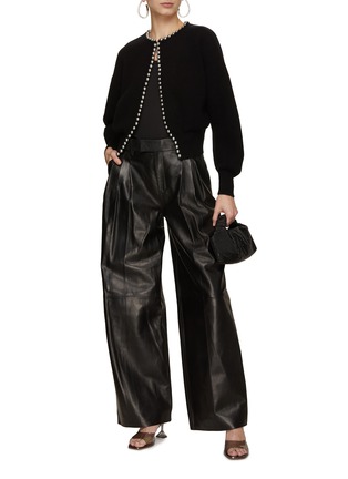Figure View - Click To Enlarge - ALEXANDERWANG - Embossed Logo Baggy Tailored Pants