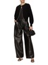 Figure View - Click To Enlarge - ALEXANDERWANG - Embossed Logo Baggy Tailored Pants