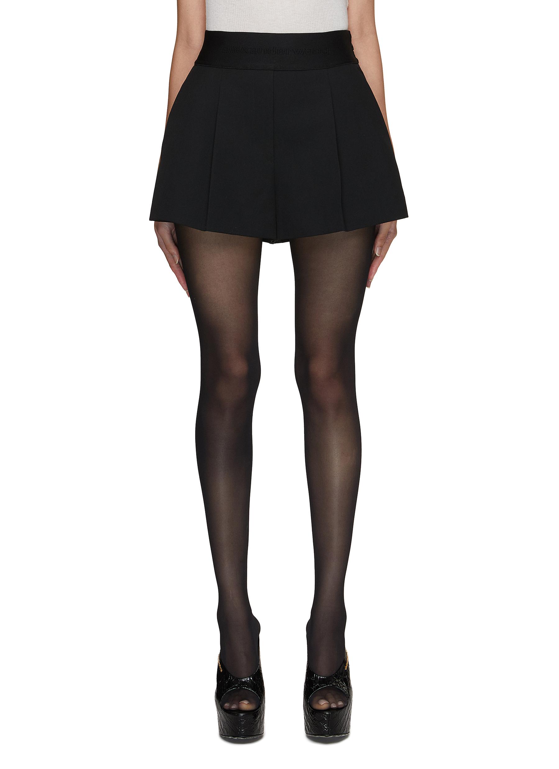 ALEXANDER WANG, Logo Elastic High Waisted Pleated Shorts, Women