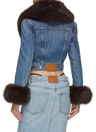 Back View - Click To Enlarge - ALEXANDERWANG - Faux Fur Collar Denim Jacket