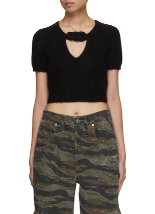 Main View - Click To Enlarge - ALEXANDERWANG - Crochet Covered Chain T-Shirt